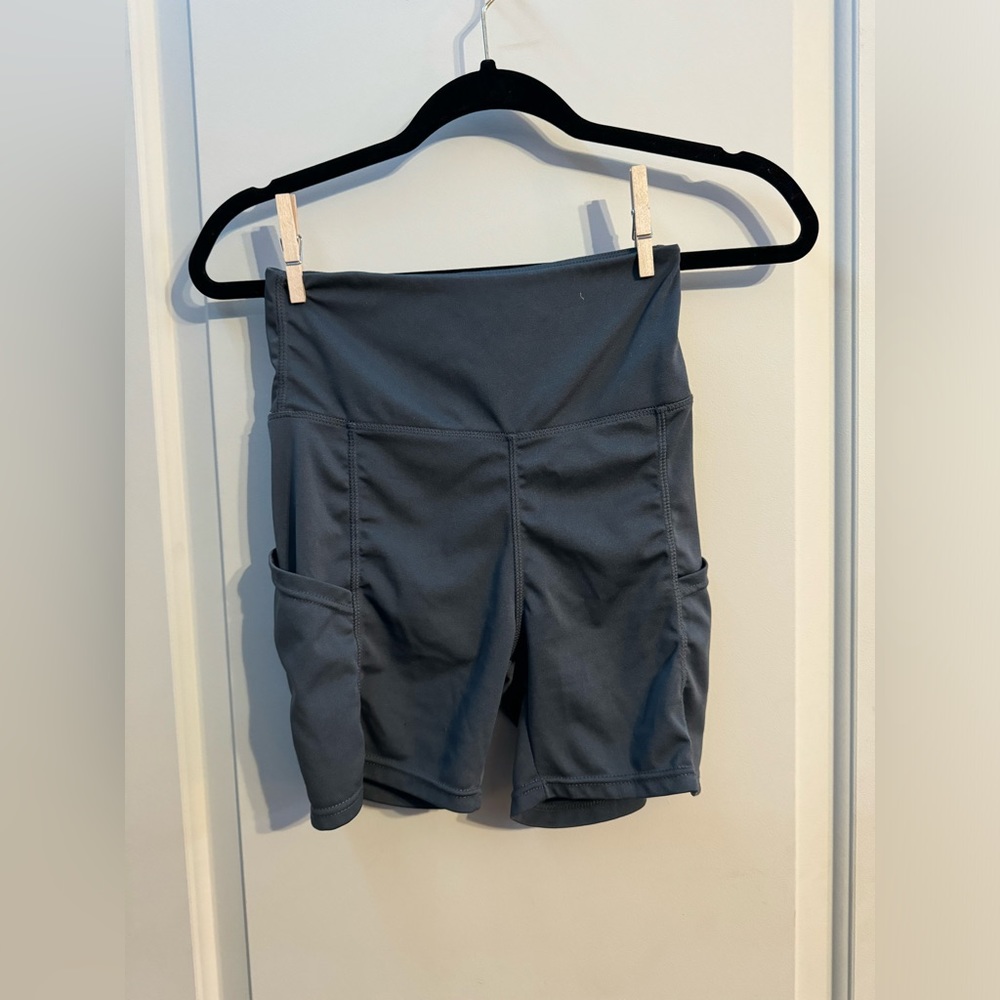 Grey sport athletic cycling shorts